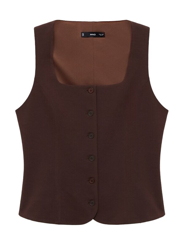 MANGO MANGO Anzugweste 'KLUM' in Schoko