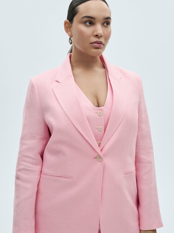 MANGO MANGO Blazer 'BORELI' In Rosa