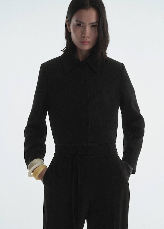 MANGO MANGO Blazer 'Cagliari' In Schwarz
