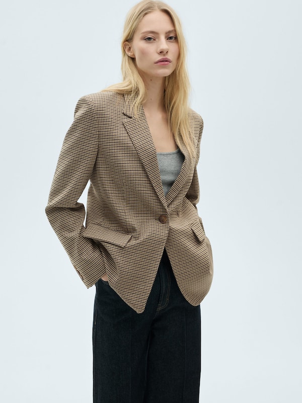 MANGO MANGO Blazer 'CHARLOTA' In Braun Dunkelbraun