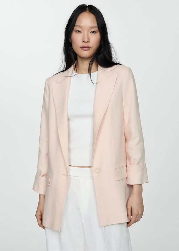 MANGO MANGO Blazer 'Eleli' In Rosé