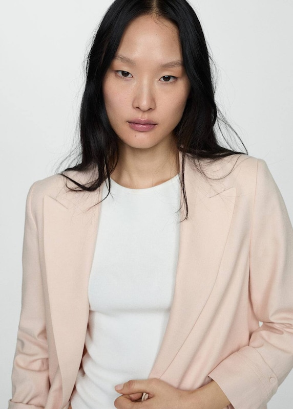 MANGO MANGO Blazer 'Eleli' In Rosé