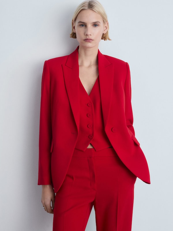 MANGO MANGO Blazer 'Iguana' In Rot