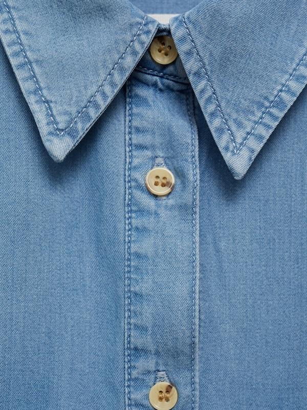 MANGO MANGO Bluse 'ALESSIA' In Blue Denim