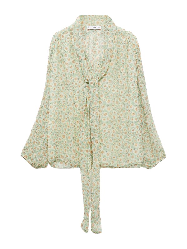 MANGO MANGO Bluse 'BELLE' in Hellgrün
