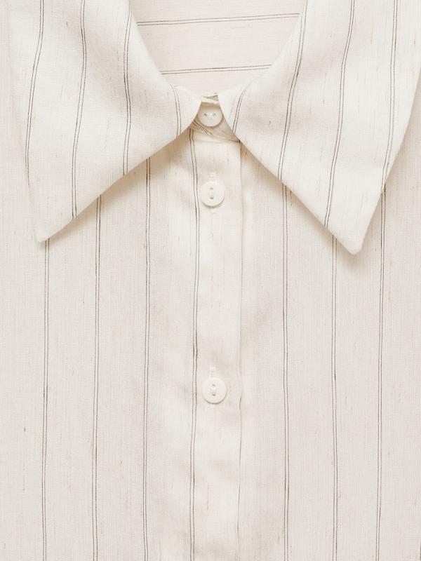 MANGO MANGO Bluse 'CORTAZAR' In Ecru