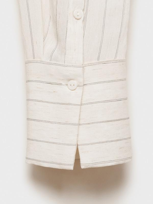 MANGO MANGO Bluse 'CORTAZAR' In Ecru