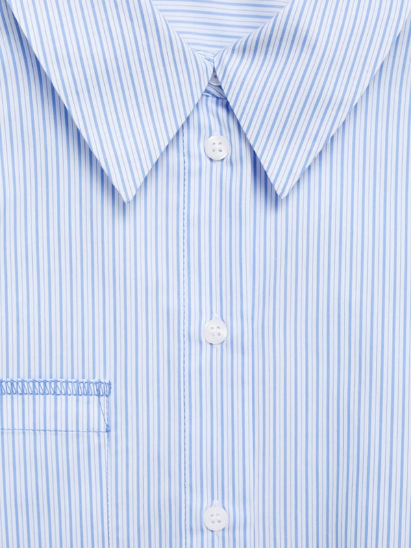 MANGO MANGO Bluse 'CUTTY' In Saphir Taubenblau