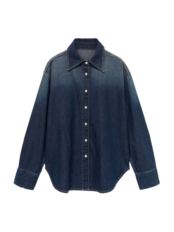 MANGO MANGO Bluse 'PAULA' in Blue Denim