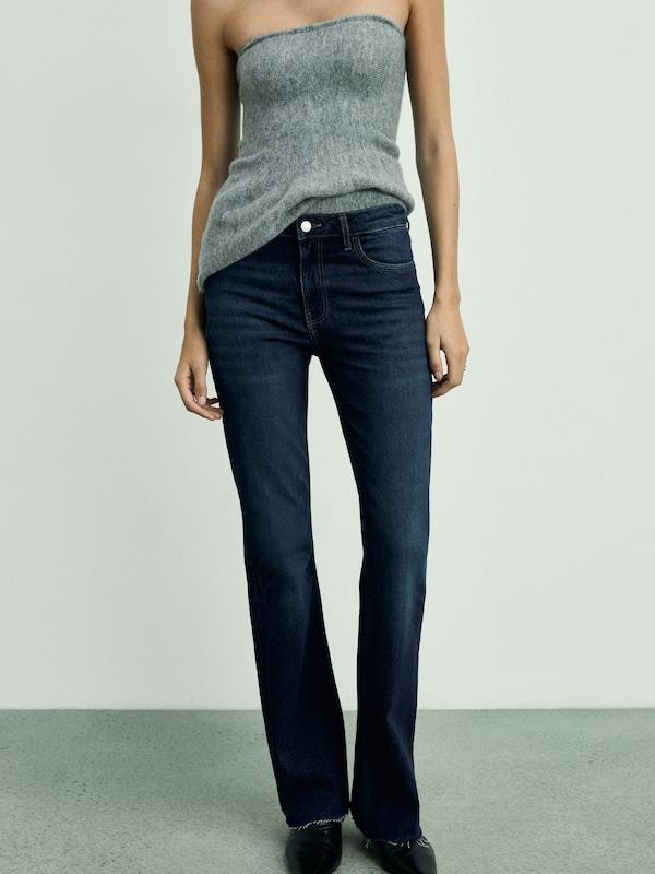 MANGO MANGO Flared Jeans 'FIONA' In Dunkelblau
