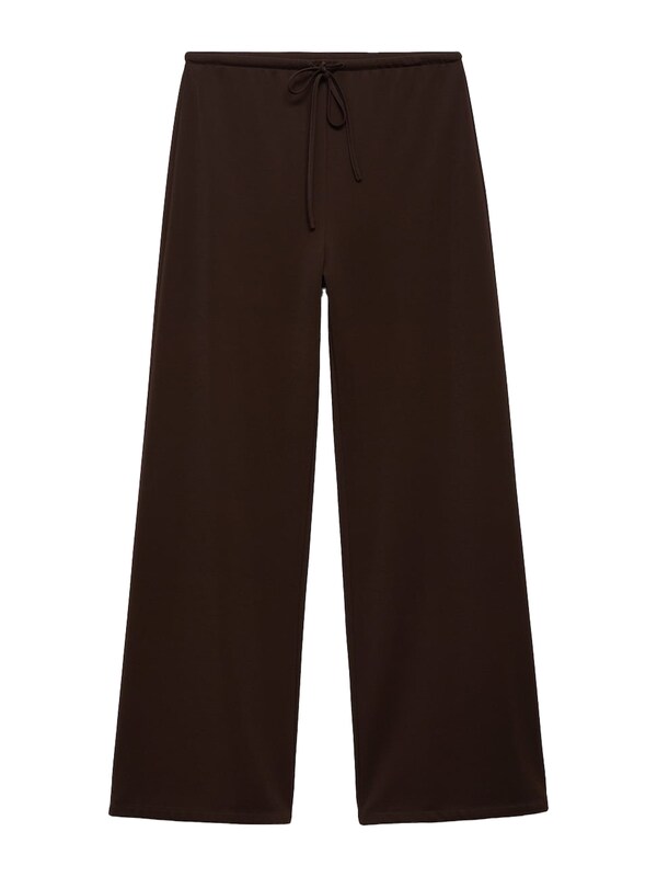 MANGO MANGO Loosefit Hose 'CANDELA' in Dunkelbraun