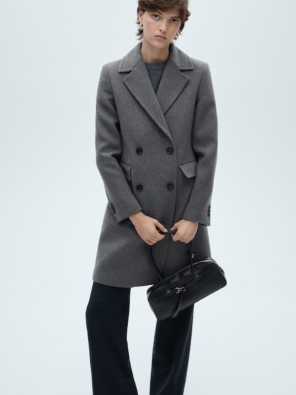 MANGO MANGO Mantel 'Dali' In Dunkelgrau