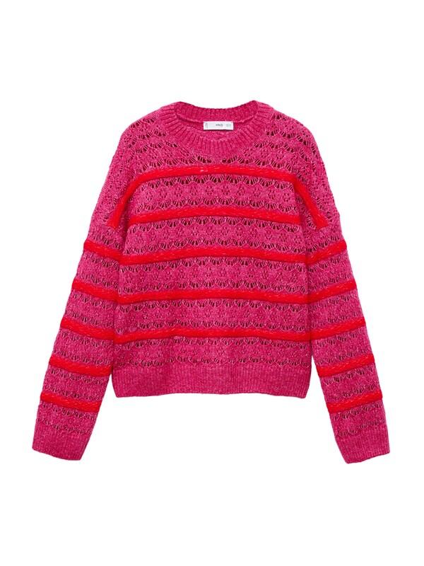 MANGO MANGO Pullover 'FRESH' In Himbeer Dunkelpink