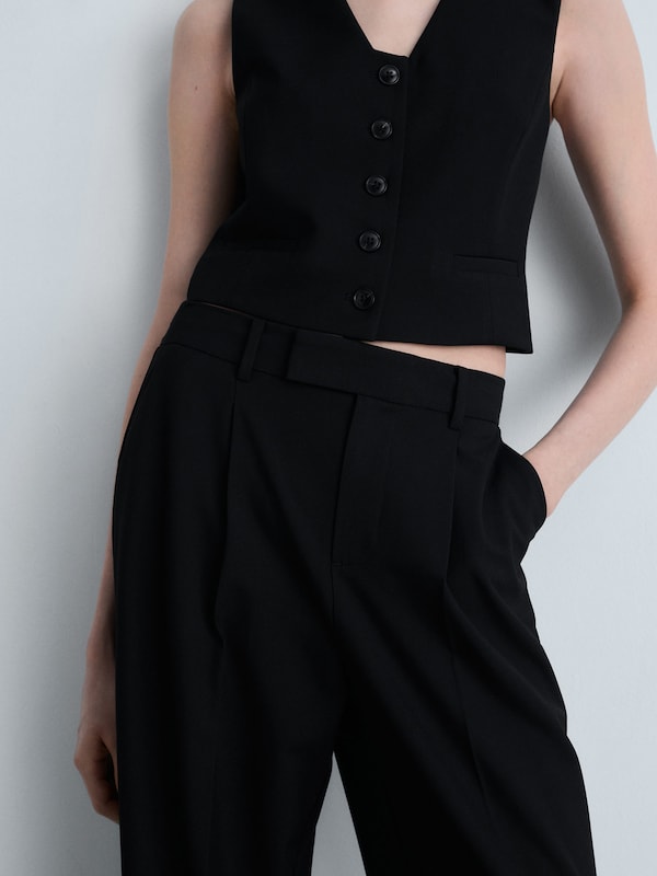 MANGO MANGO Regular Hose 'Bowley2' In Schwarz