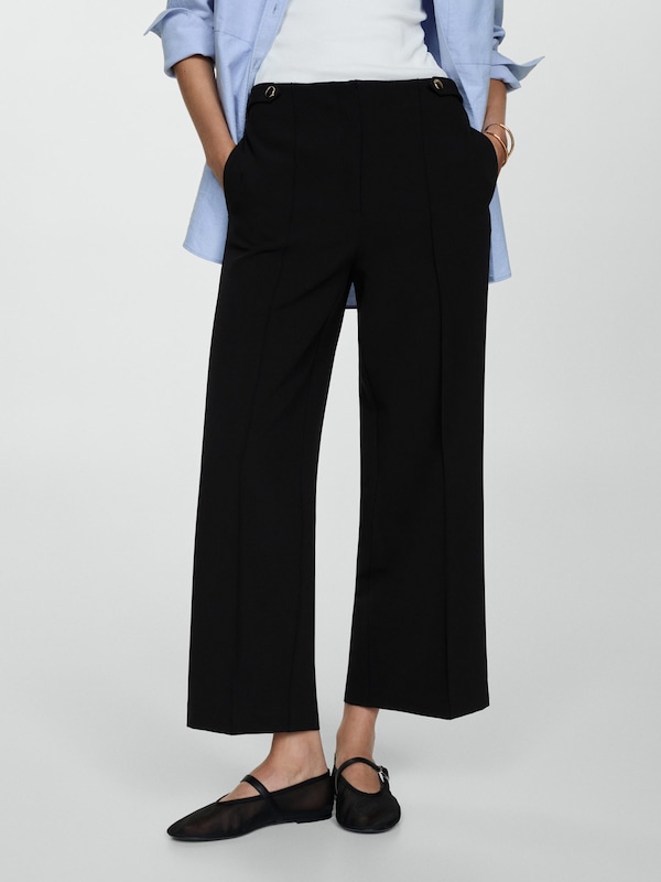 MANGO MANGO Regular Hose 'GIOIA' In Schwarz