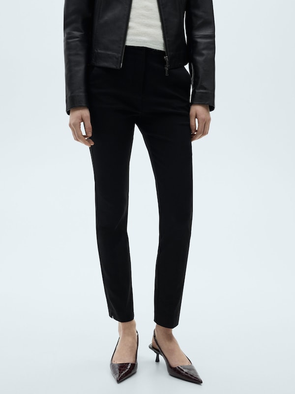 MANGO MANGO Slimfit Hose 'COLA' In Schwarz