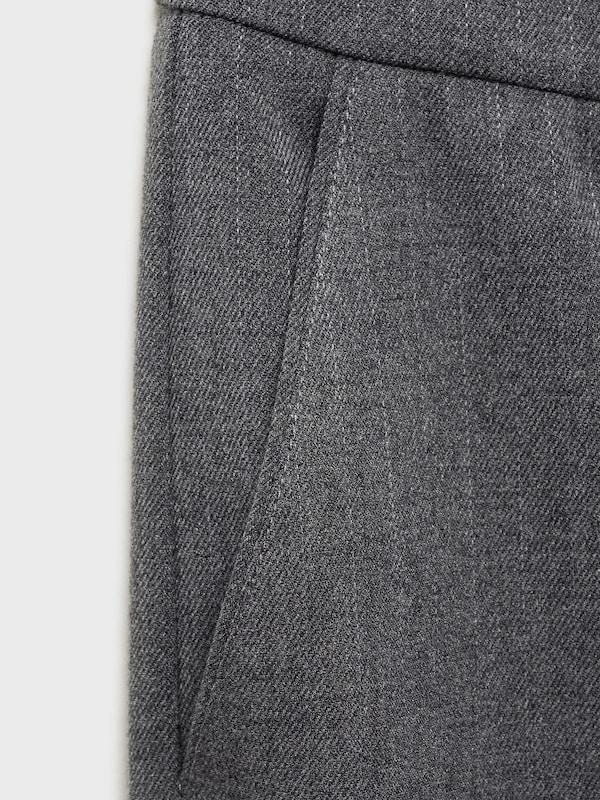 MANGO MANGO Slimfit Hose 'WARM' In Grau Hellgrau