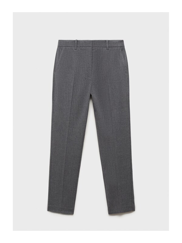 MANGO MANGO Slimfit Hose 'WARM' In Grau Hellgrau