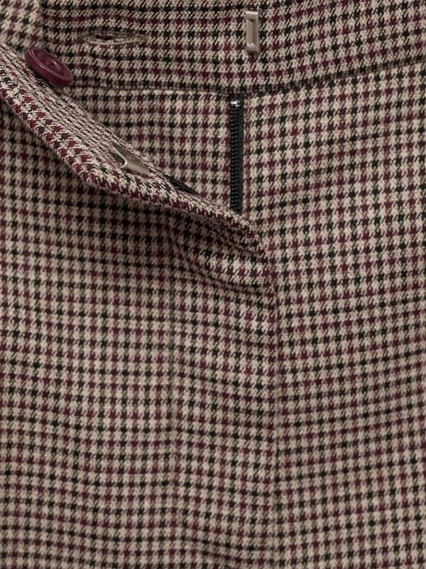 MANGO MANGO Slimfit Hose 'WARM' In Weinrot