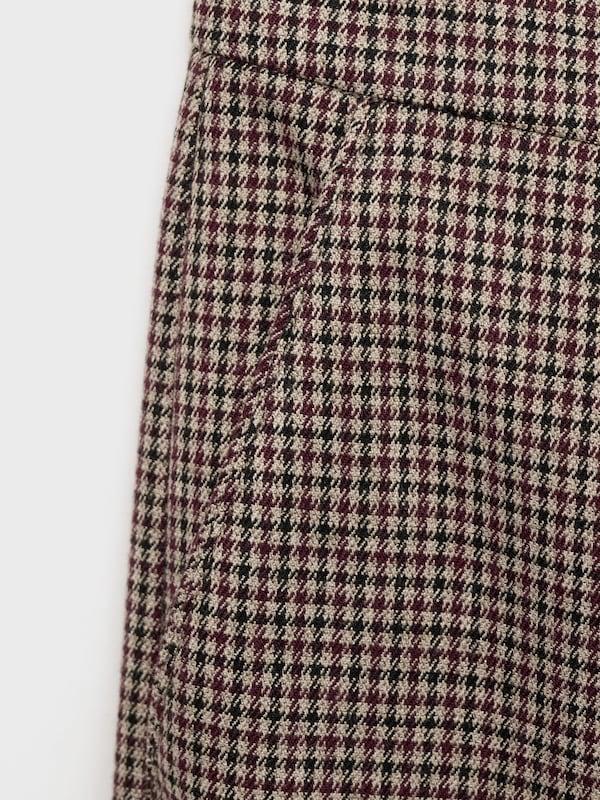 MANGO MANGO Slimfit Hose 'WARM' In Weinrot