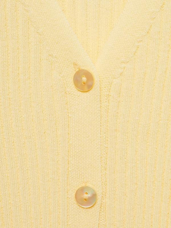 MANGO MANGO Strickjacke 'BUGAMBI' In Gelb