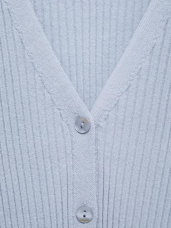 MANGO MANGO Strickjacke 'BUGAMBI' In Hellblau