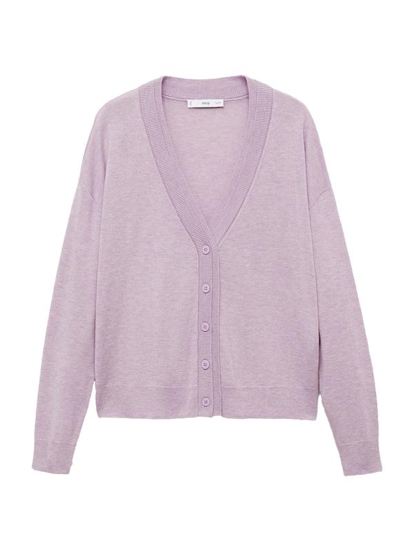 MANGO MANGO Strickjacke 'LUCCA' in Lavendel
