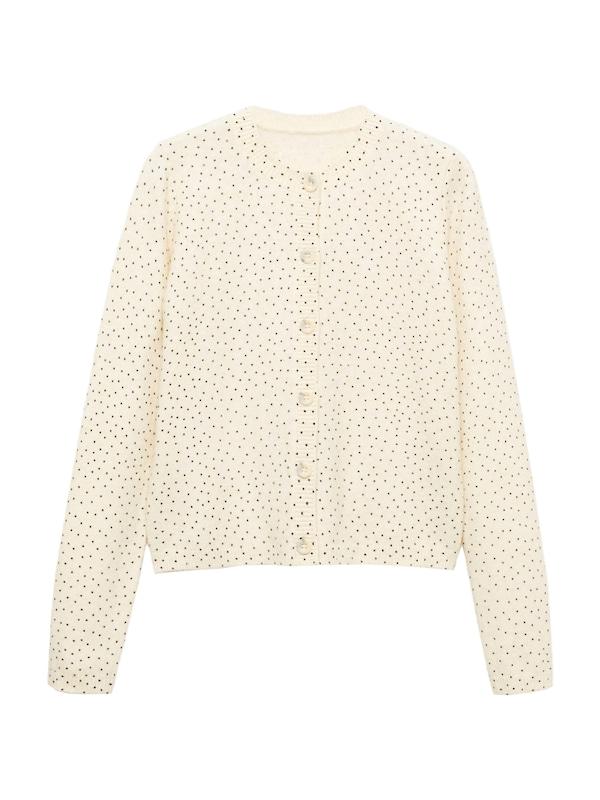 MANGO MANGO Strickjacke 'PEQUITA' in Ecru
