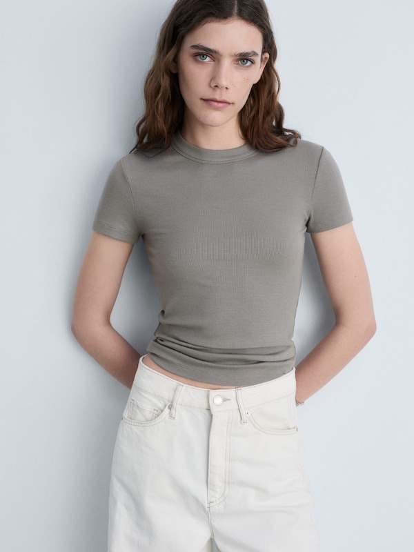 MANGO MANGO T-Shirt 'BELMONTE' In Dunkelgrau