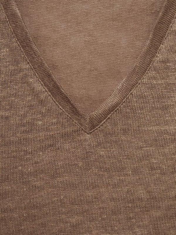 MANGO MANGO T-Shirt 'LINITO' In Braunmeliert