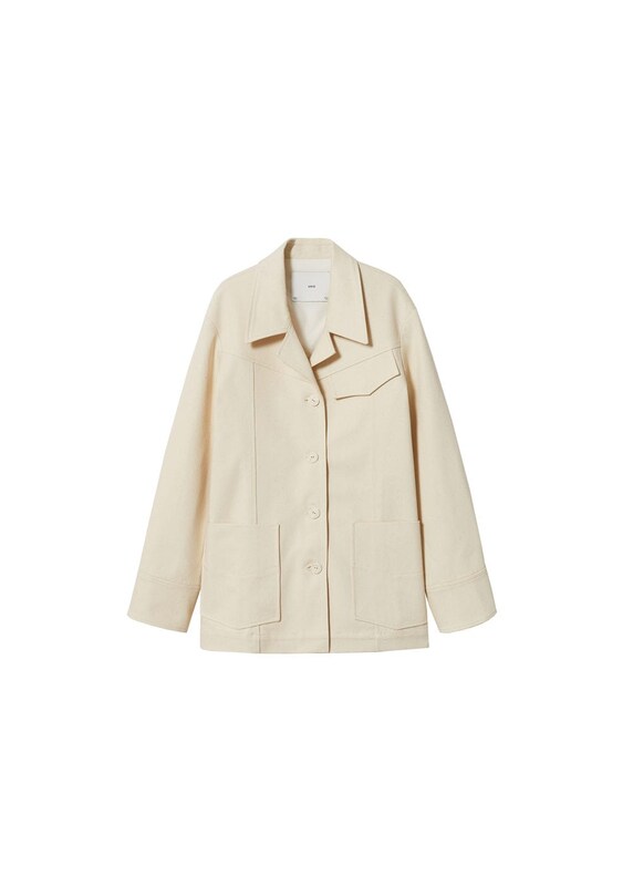 MANGO MANGO Übergangsjacke in Hellbeige