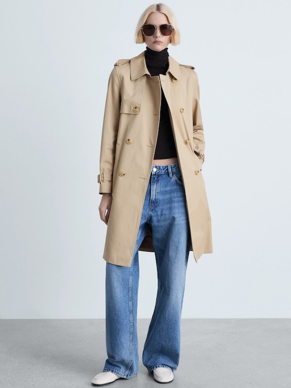 MANGO MANGO Übergangsmantel 'Polana' In Hellbeige