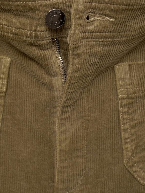 MANGO MANGO Wide Leg Hose 'CATHERIP' In Oliv