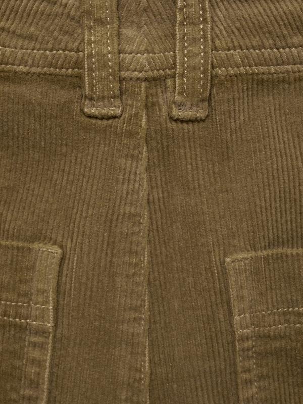 MANGO MANGO Wide Leg Hose 'CATHERIP' In Oliv