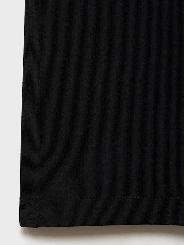 MANGO MANGO Wide Leg Hose 'LEO' In Schwarz