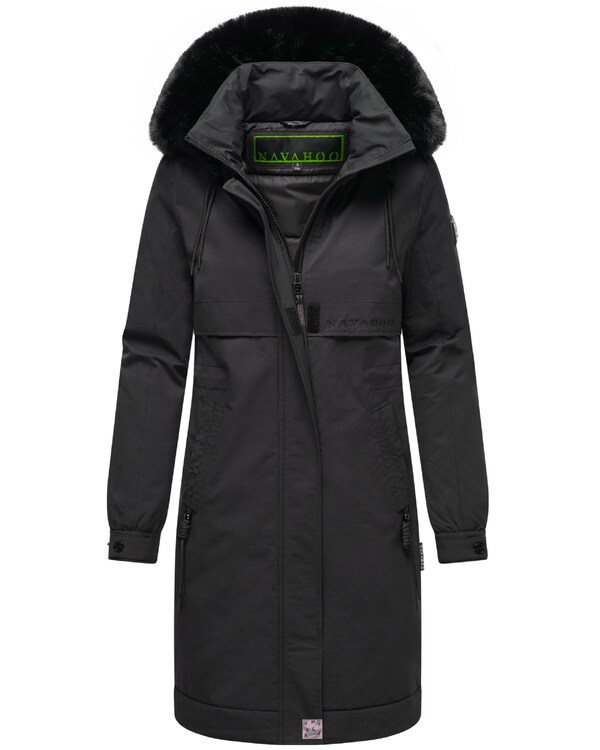 NAVAHOO NAVAHOO Wintermantel 'Kaltwetterretter' in Schwarz