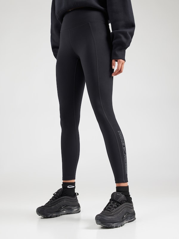 NIKE NIKE Skinny Sporthose 'ONE' In Schwarz