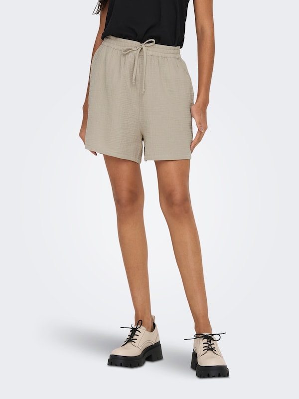 ONLY ONLY Loosefit Shorts 'ONLThyra' In Dunkelbeige
