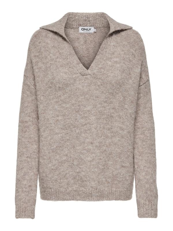 ONLY ONLY Pullover 'ONLMaggie' in Braunmeliert
