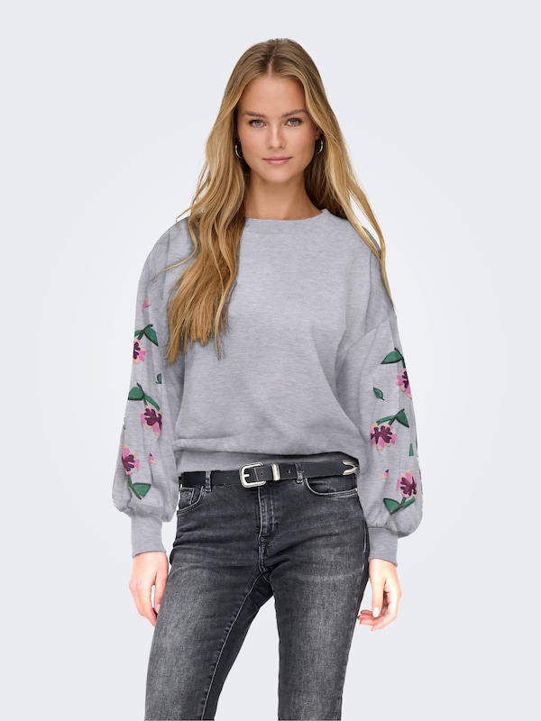ONLY ONLY Sweatshirt 'ONLBROOKE' In Hellgrau
