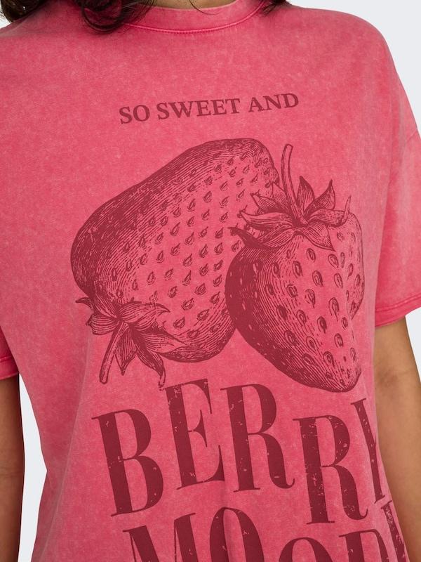 ONLY ONLY T-Shirt 'KINNA' In Kirschrot Rotmeliert