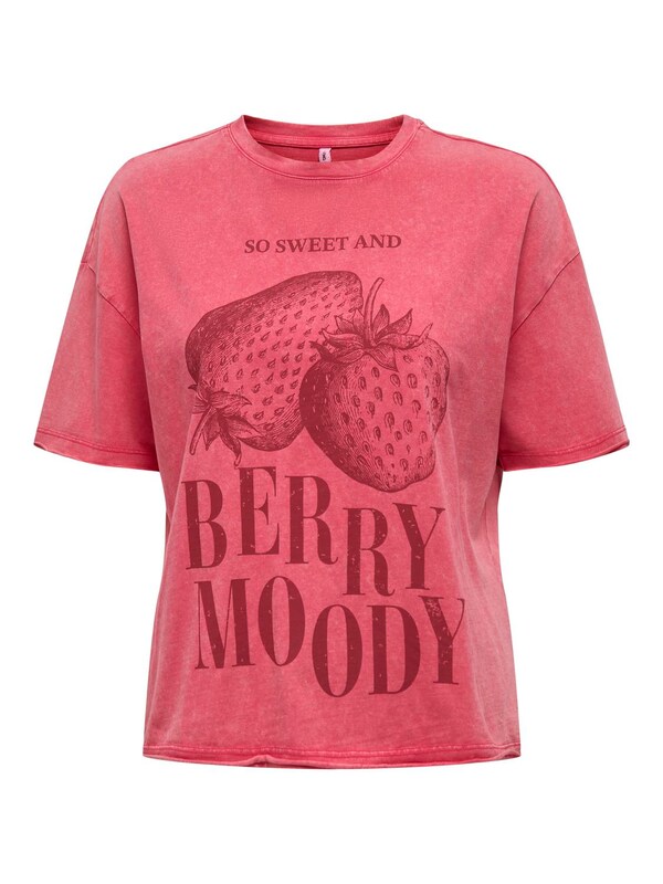 ONLY ONLY T-Shirt 'KINNA' in Kirschrot Rotmeliert