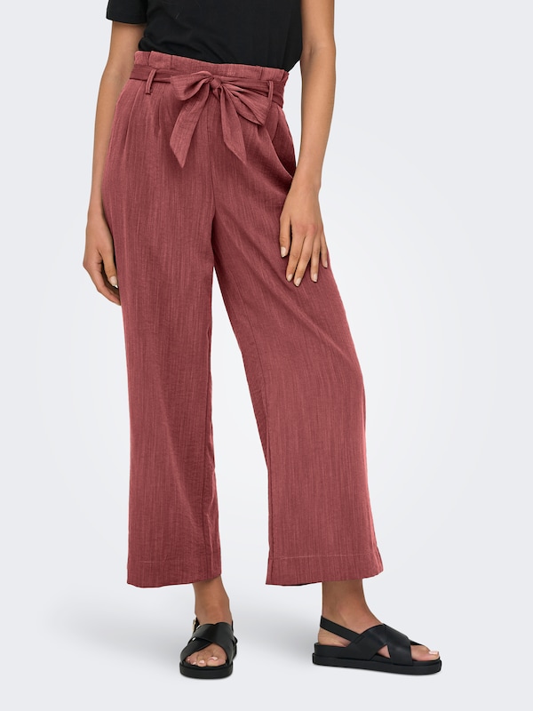 ONLY ONLY Wide Leg Hose 'ONLMARSA' In Bordeaux