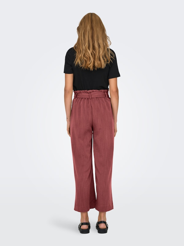ONLY ONLY Wide Leg Hose 'ONLMARSA' In Bordeaux