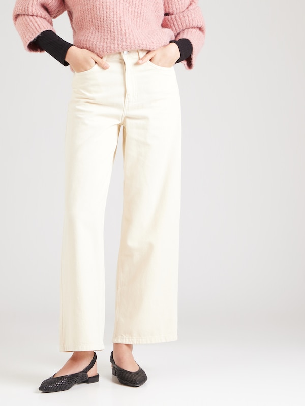 ONLY ONLY Wide Leg Jeans In Creme