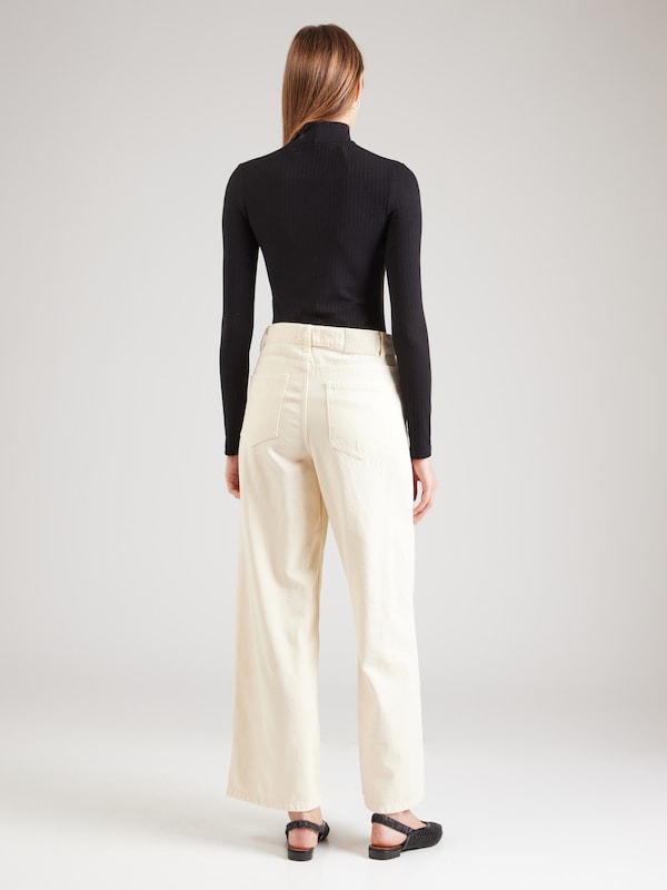 ONLY ONLY Wide Leg Jeans In Creme