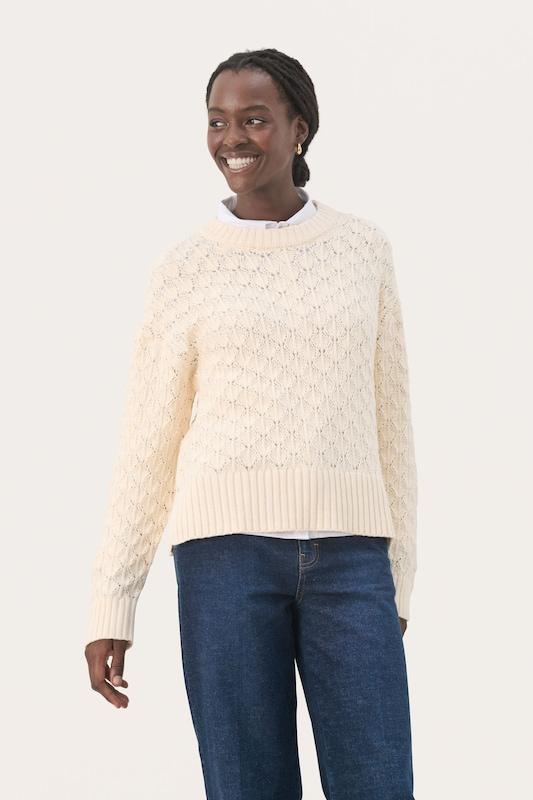 Part Two Part Two Pullover In Wollweiß