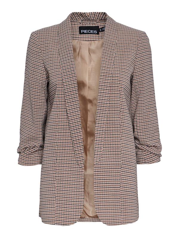 PIECES PIECES Blazer 'Bosella' in Schoko Hellbraun