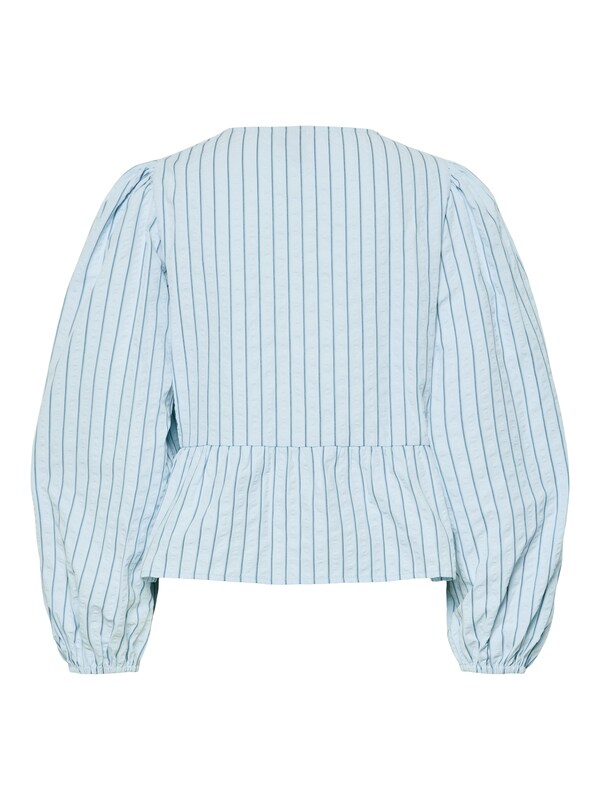 PIECES PIECES Bluse 'PCAGNETE' In Cyanblau Hellblau