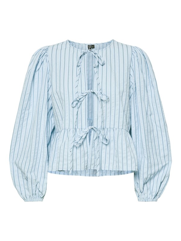 PIECES PIECES Bluse 'PCAGNETE' in Cyanblau Hellblau
